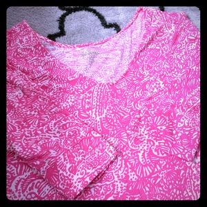 Lilly Pulitzer Pink and White Midi Dress
